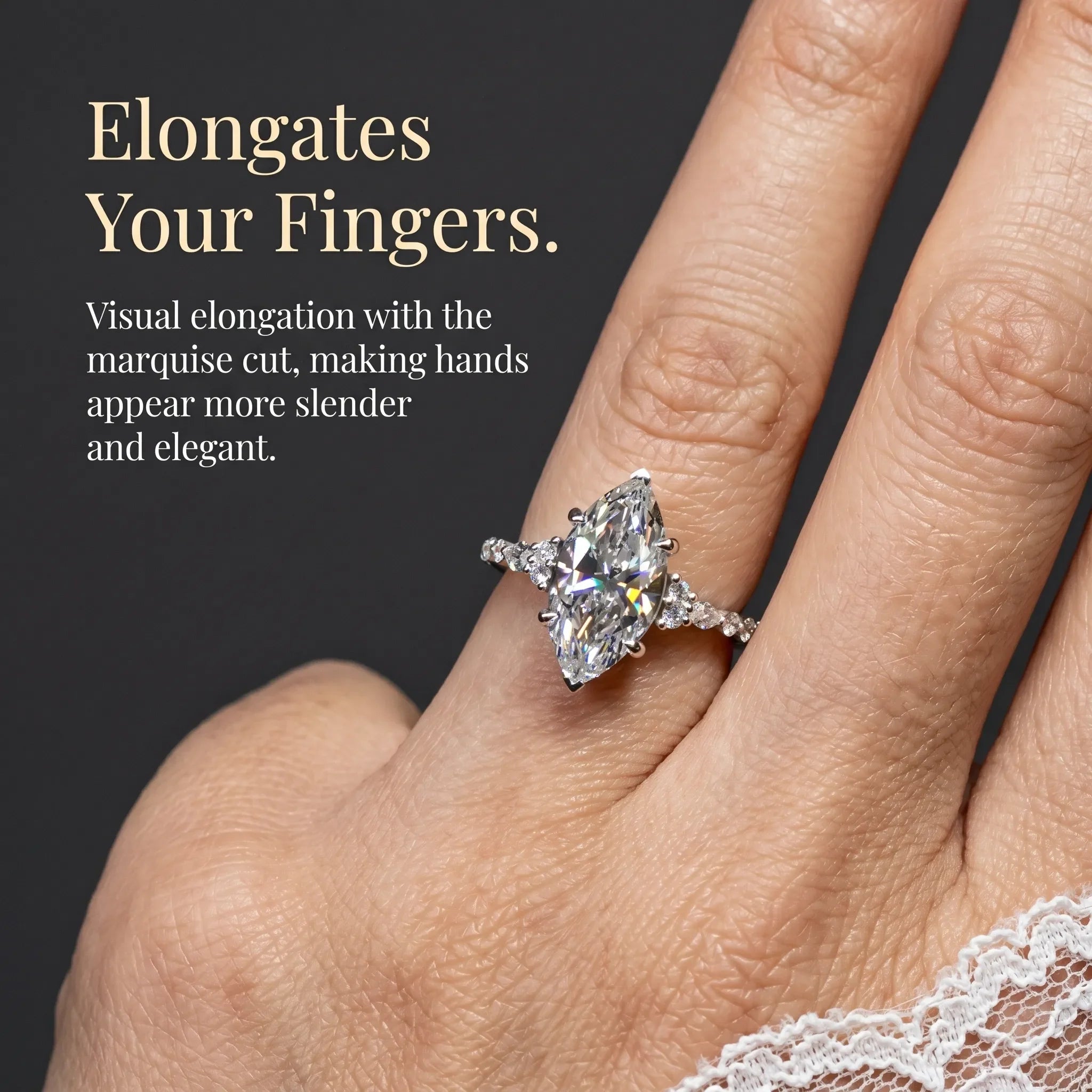 The Signature Lace Marquise Ring – Timeless Elegance That Visually Elongates Your Fingers--Last Day Sale-90% OFF🔥