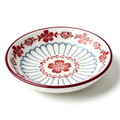 Floral Ceramic Plate - Elegant and Timeless Design