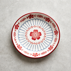 Floral Ceramic Plate - Elegant and Timeless Design