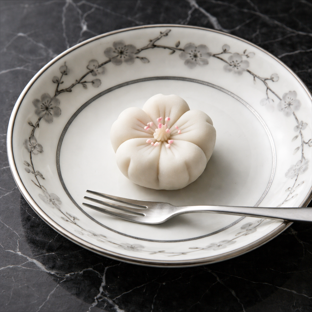 Elegant Cherry Blossom Ceramic Dessert Plate