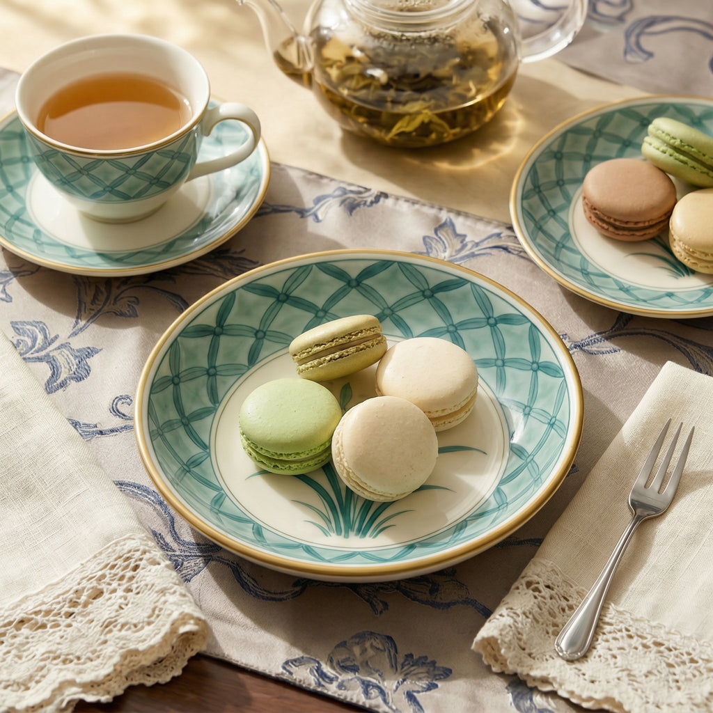 Elegant Orchid Ceramic Dessert Plate