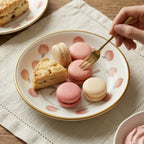 Peach Blossom Ceramic Dessert Plate