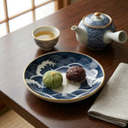 Elegant Wave and Sun Ceramic Dessert Plate