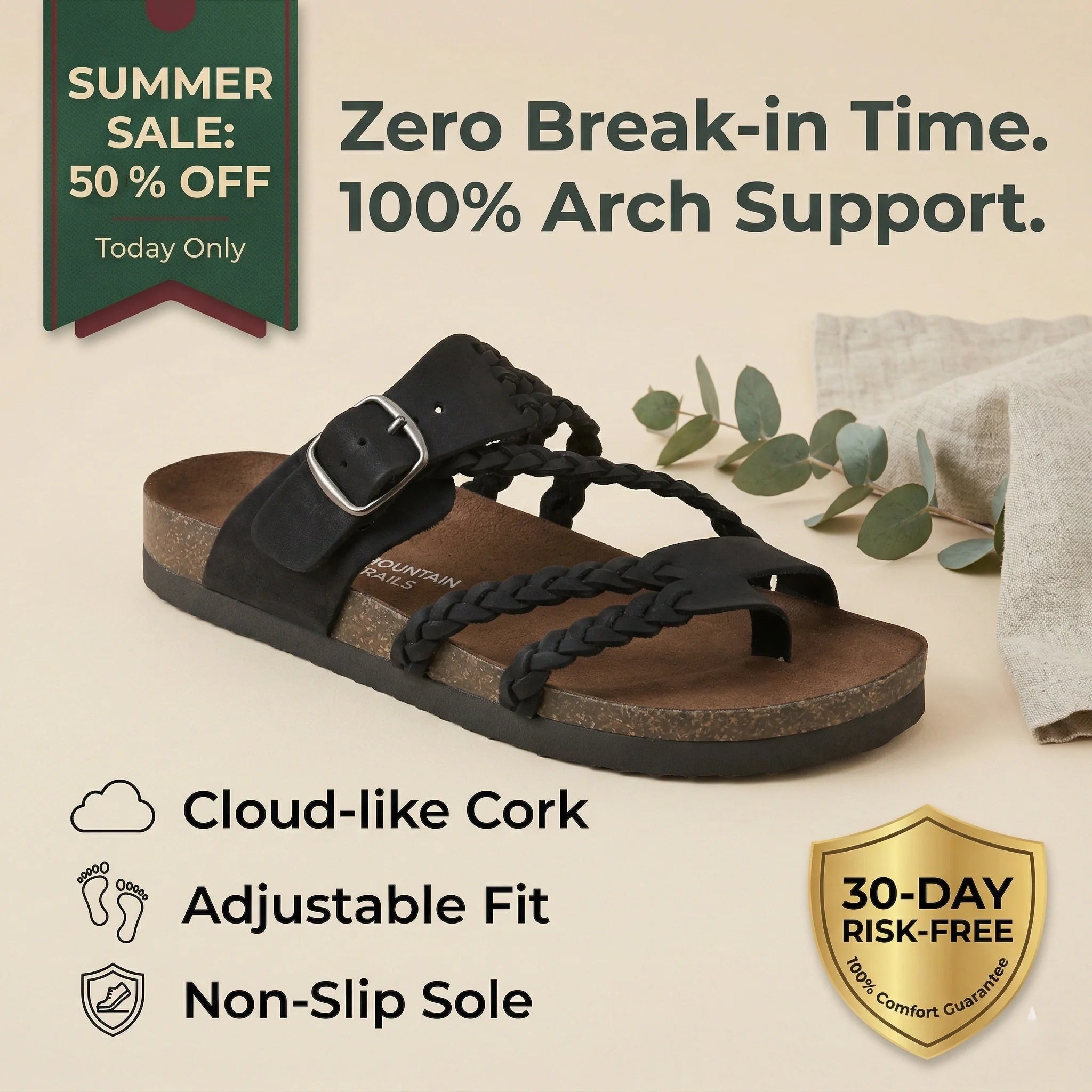 Hand-Braided Artisan Sandal – Pain-Free Support for Every Step | Mother's Day Special 50% OFF 🎁
