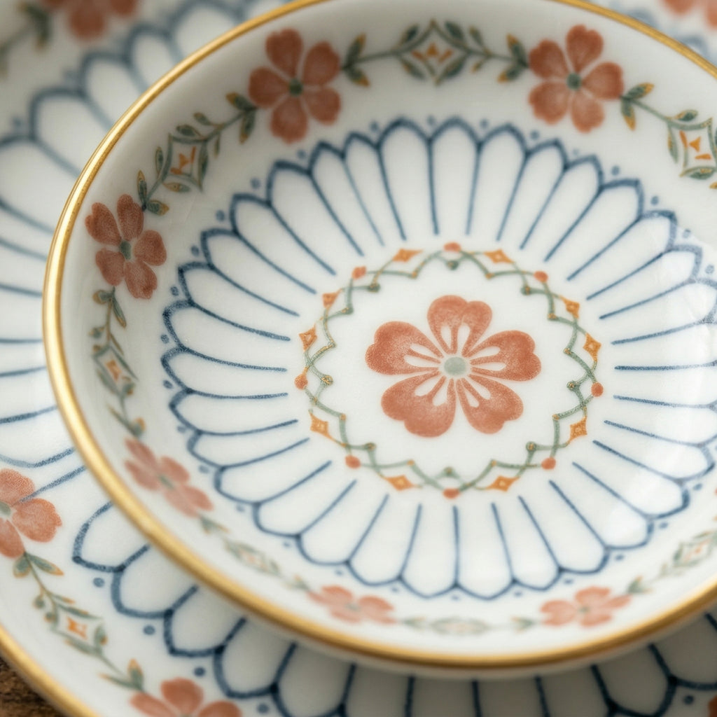 Elegant Floral Ceramic Plate