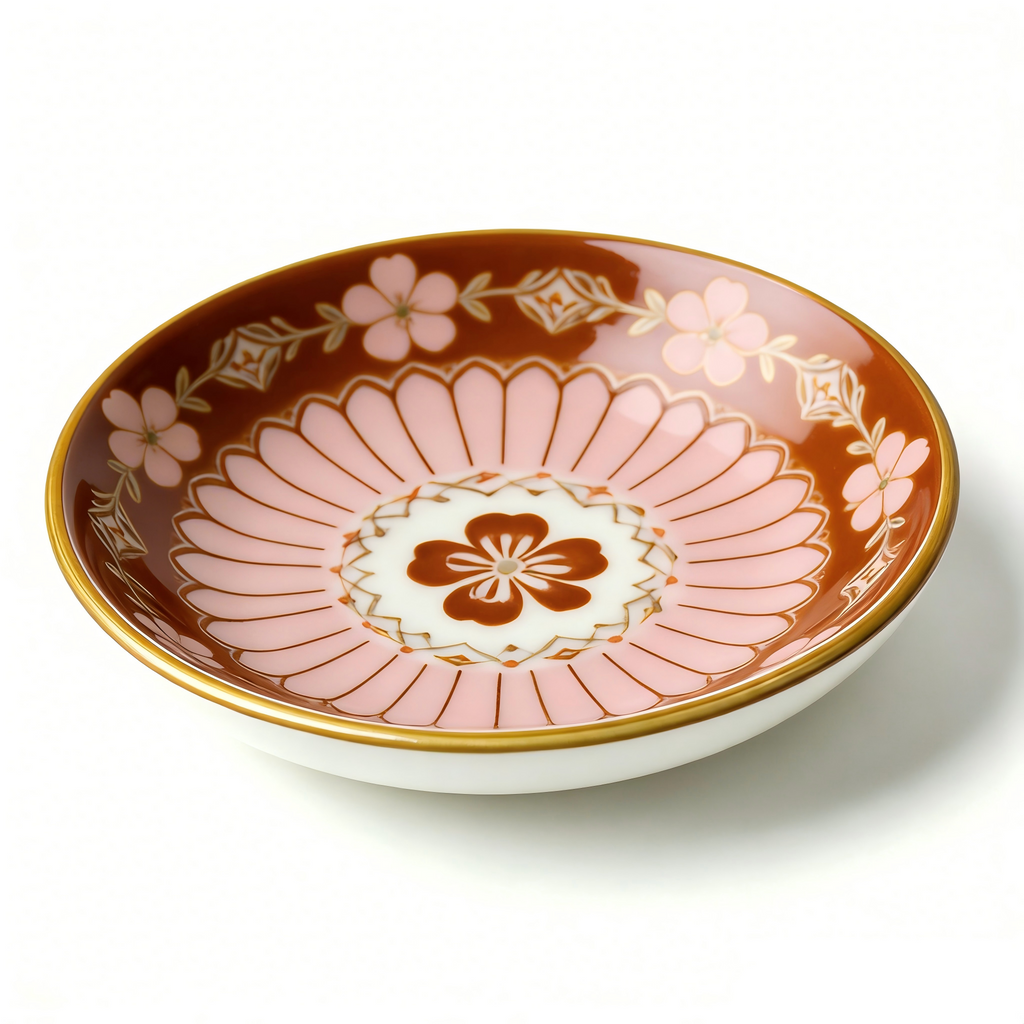 Charming Floral Ceramic Dessert Plate