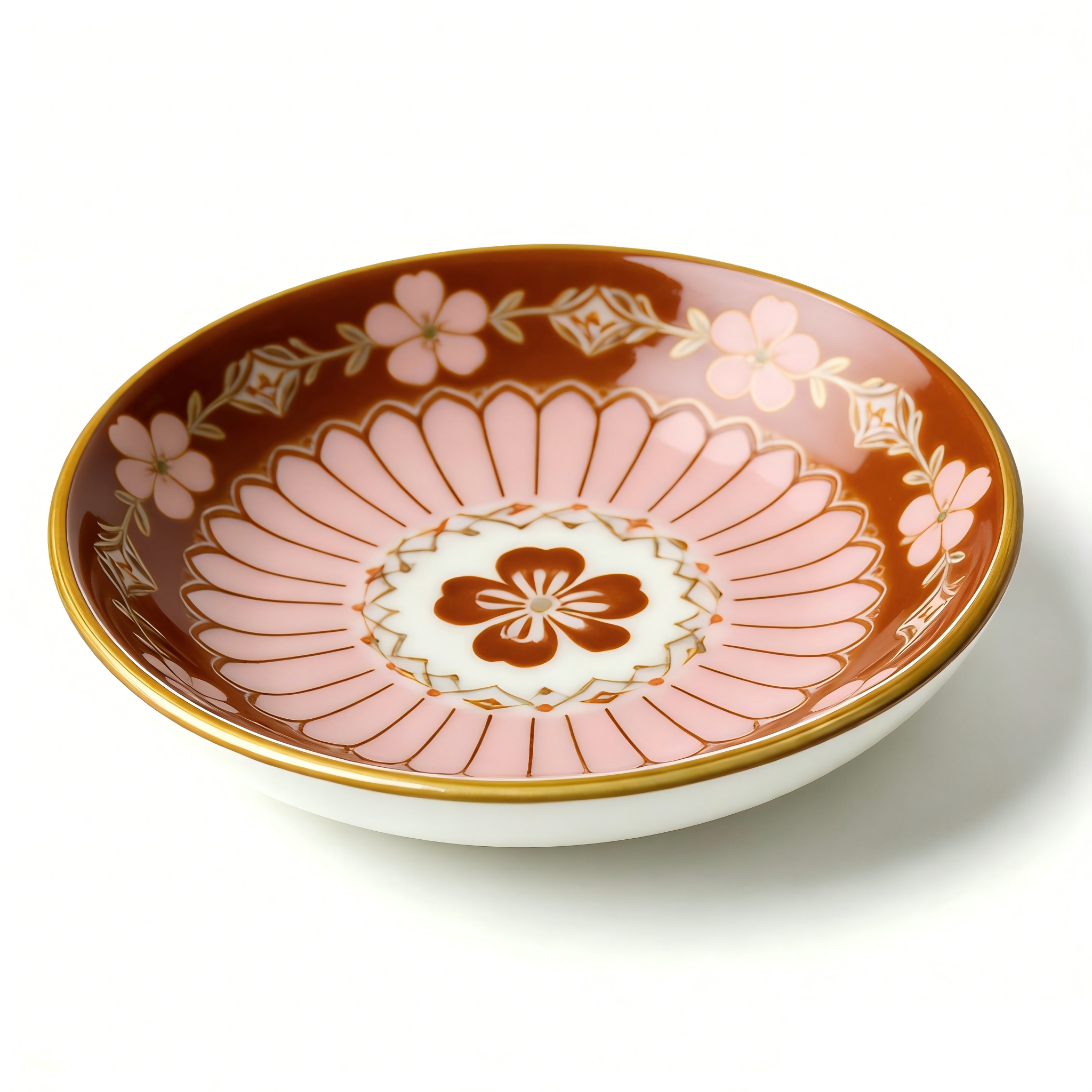 Charming Floral Ceramic Dessert Plate