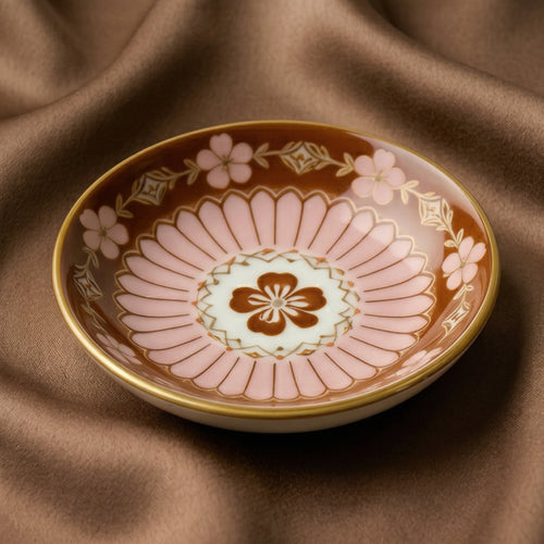 Charming Floral Ceramic Dessert Plate
