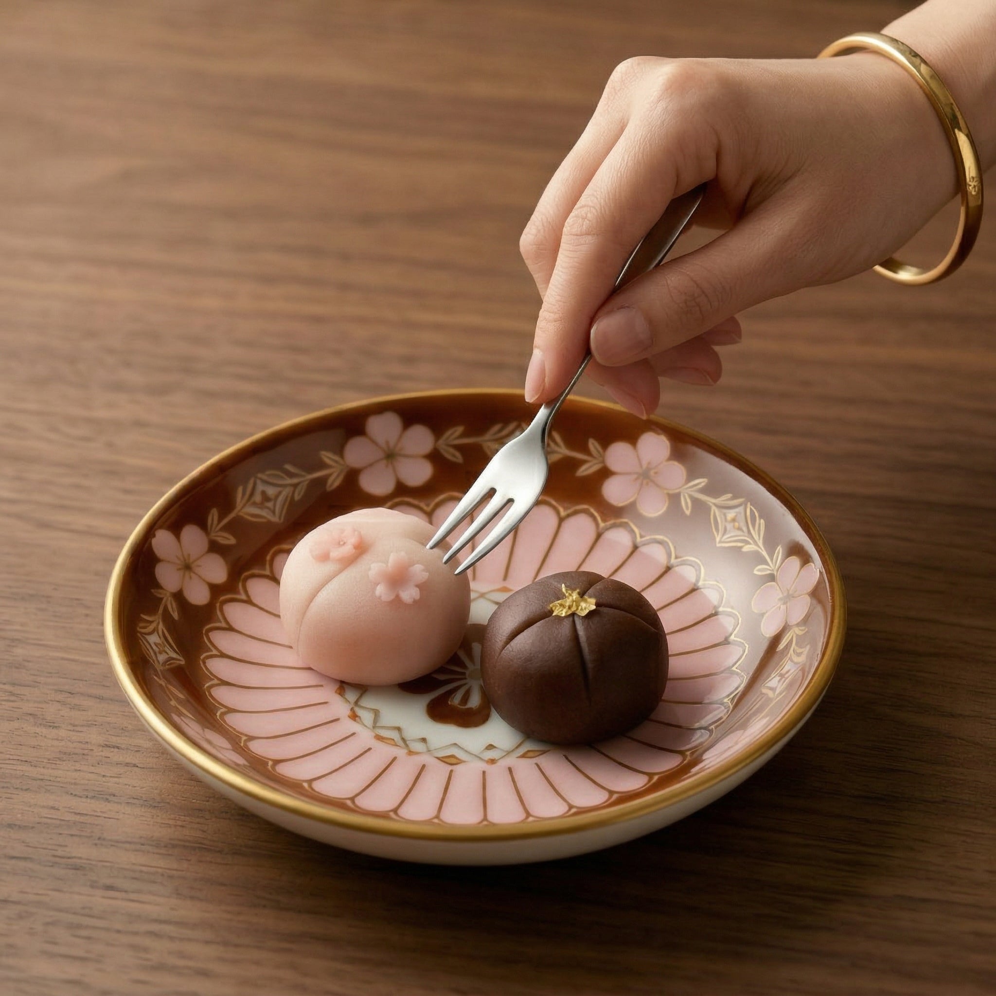 Charming Floral Ceramic Dessert Plate