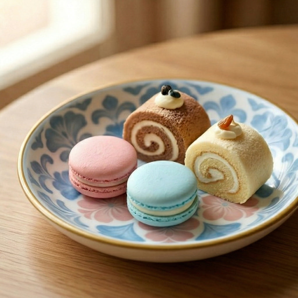 Elegant Floral Ceramic Dessert Plate
