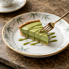 Elegant Bird & Bamboo Ceramic Dessert Plate