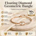 🔥 LAST DAY 90% OFF : Floating Diamond Geometric Bangle – Timeless Luxury &amp; Kinetic Brilliance